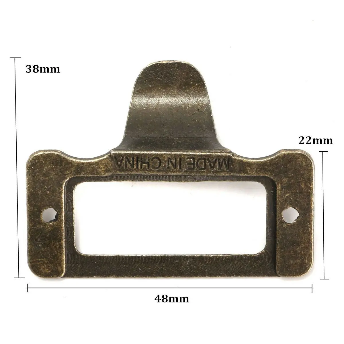 File Name Label Pulls Frame Pull Holder Label Tag Supplies Zinc alloy 10PCS 48mm* 35mm Accessories Accessory Brass