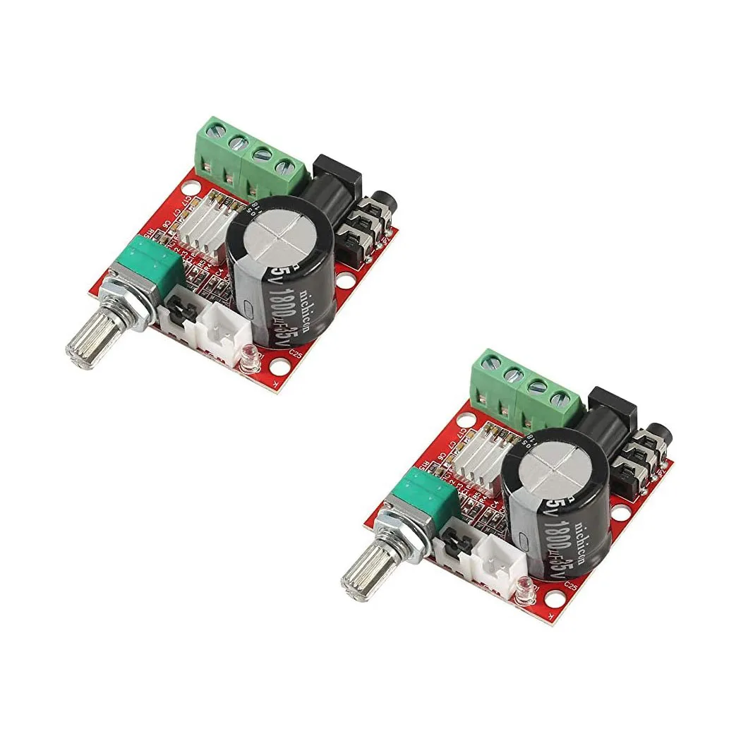 PAM8610 Mini Stereo AMP Audio Amplify Board Digital Portable Ampli Module 10W+10W Dual Channel Amplifier Class-D 12V DC