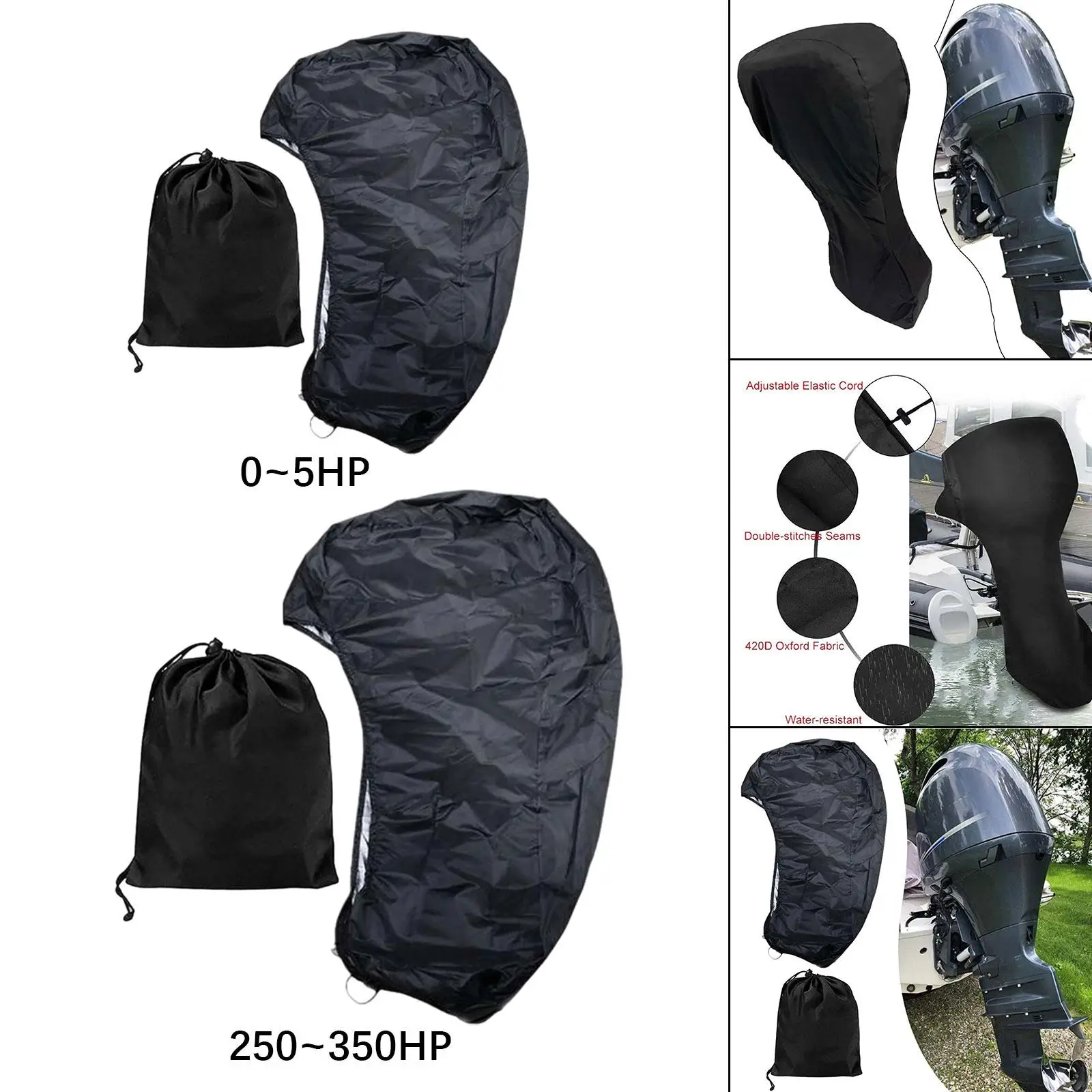 

Премиальный чехол для подвесного мотора из водонепроницаемой ткани, защита от пыли и дождя, для хранения оборудования лодки с подвесным мотором