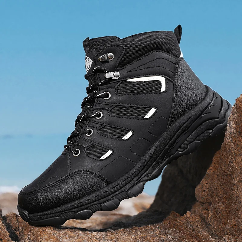 New Arrival Mens Hiking Shoes Breathable Lace Up Trekking Male Cushioning Outdoor Climbing Tourism Sneakers for Men