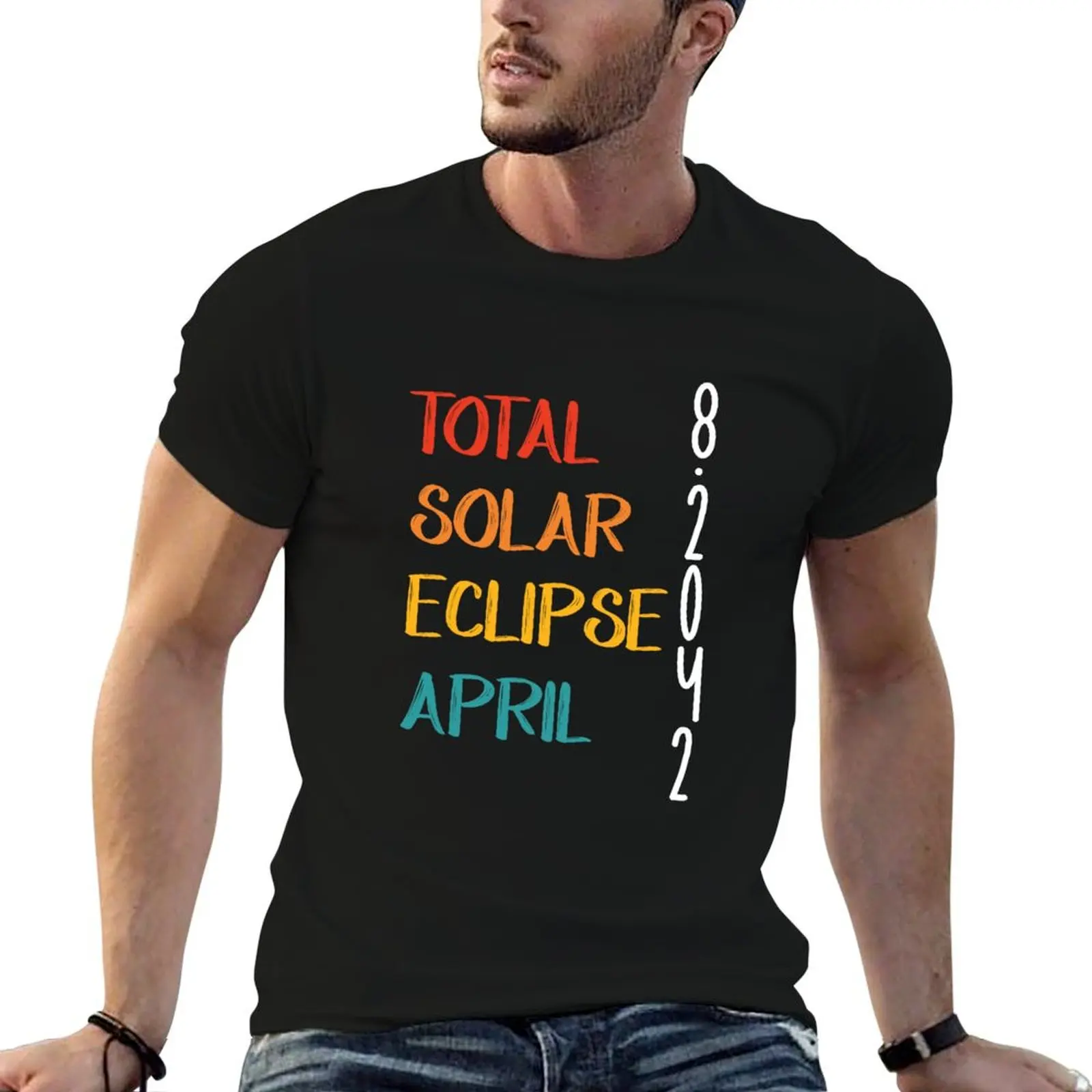 

Total Solar Eclipse USA America Canada Mexico April 8th 2024 T-Shirt man t shirts for men men t shirt cotton 100% T-Shirt