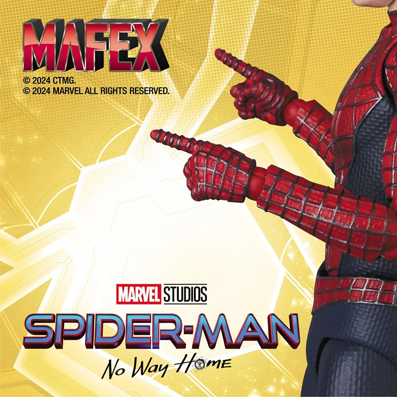 

%100 Original Medicom Toy Mafex (No.241) Spider-Man: No Way Home Peter Parker Spider-Man Friendly Neighborhood Spider-Man Model