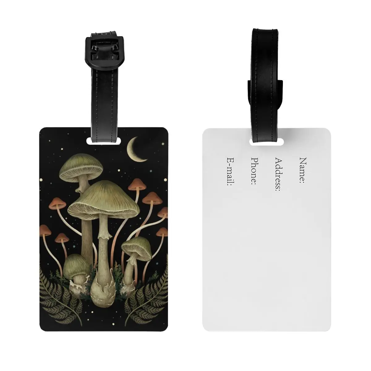 Custom Mushroom Luggage Tag for Suitcases Death Cap Privacy Cover Name ID Card