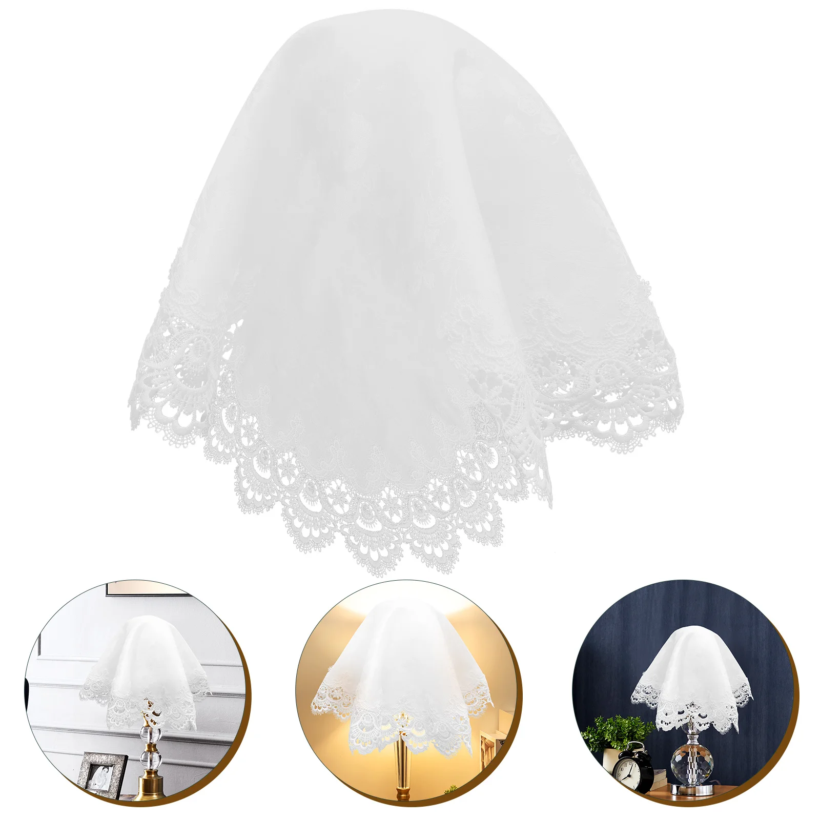 

Delicate Lace Lampshade Cover Cloth For Table Light Decorative Lamp Covers Sheer Topper Toddler Cloth Cover For Light