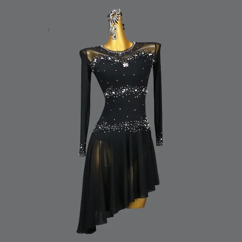 

2024 Performance Clothing Stage Costume Women Latin Dance Dress Competition Practice Ballroom Dancewear Party Outfit Girls Suit