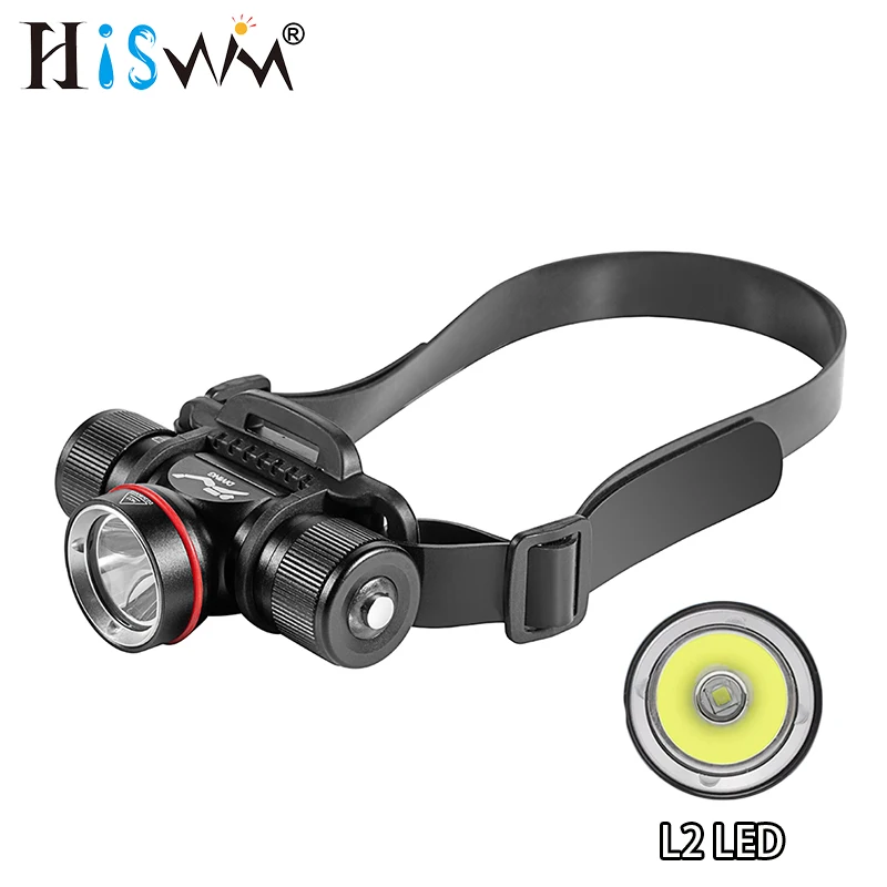 

HISWN DH06 Diving headlight 1000LM head LED front flashlight rechargeable IPX8 waterproof Suitable for scuba diving 5 modes