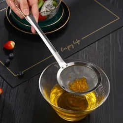Japanese Hot Pot Filter Soup Skimmer Spoon Mesh Percolator Strainer Fat Oil Skim Grease Foam Stainless Steel Oil Colander Spoon