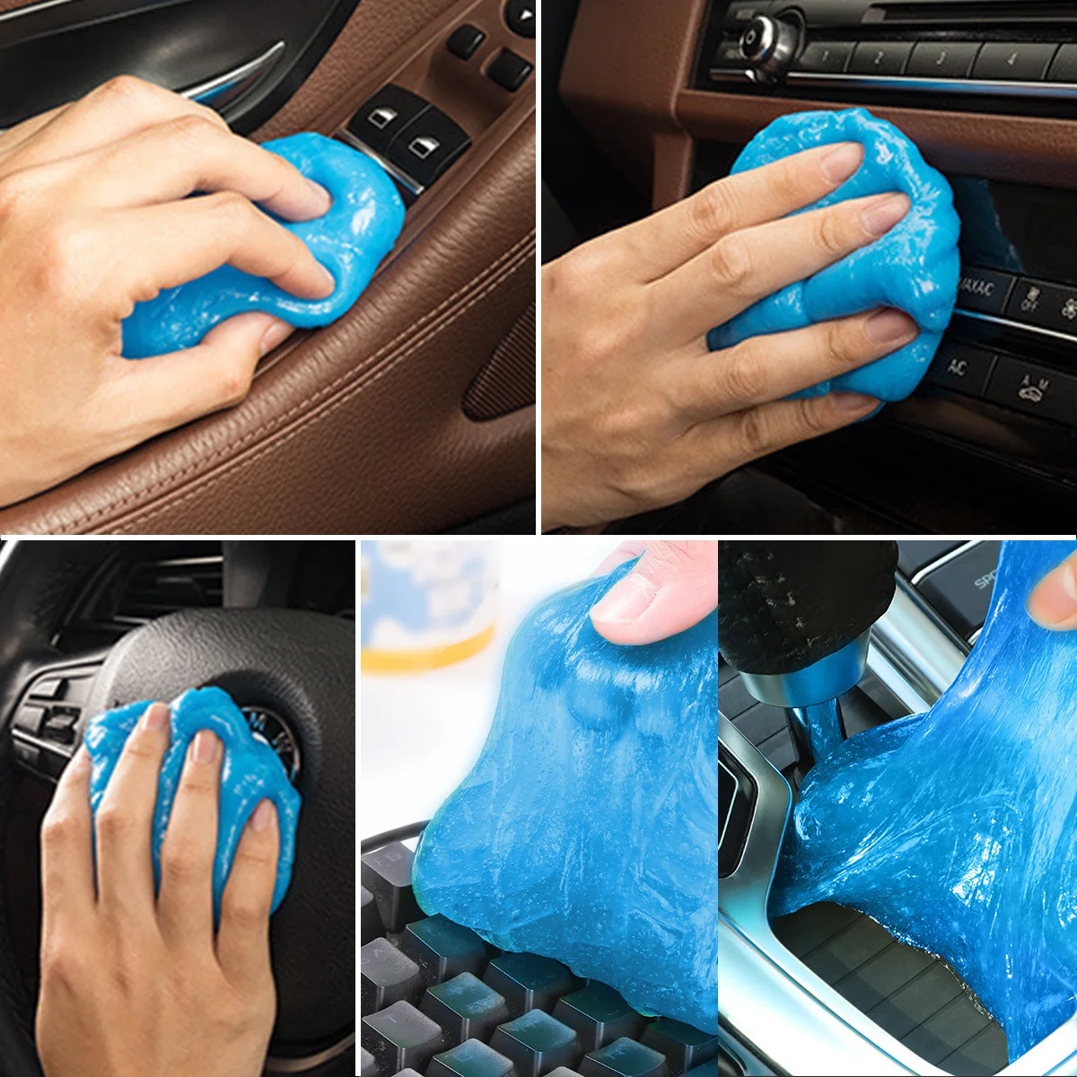 Car Cleaning Gel Air Vent Dashboard Laptop Keyboard Magic Car Wash Interior Dust Dirt Mud Gap Reusable Cleaning Slime Wash Tool