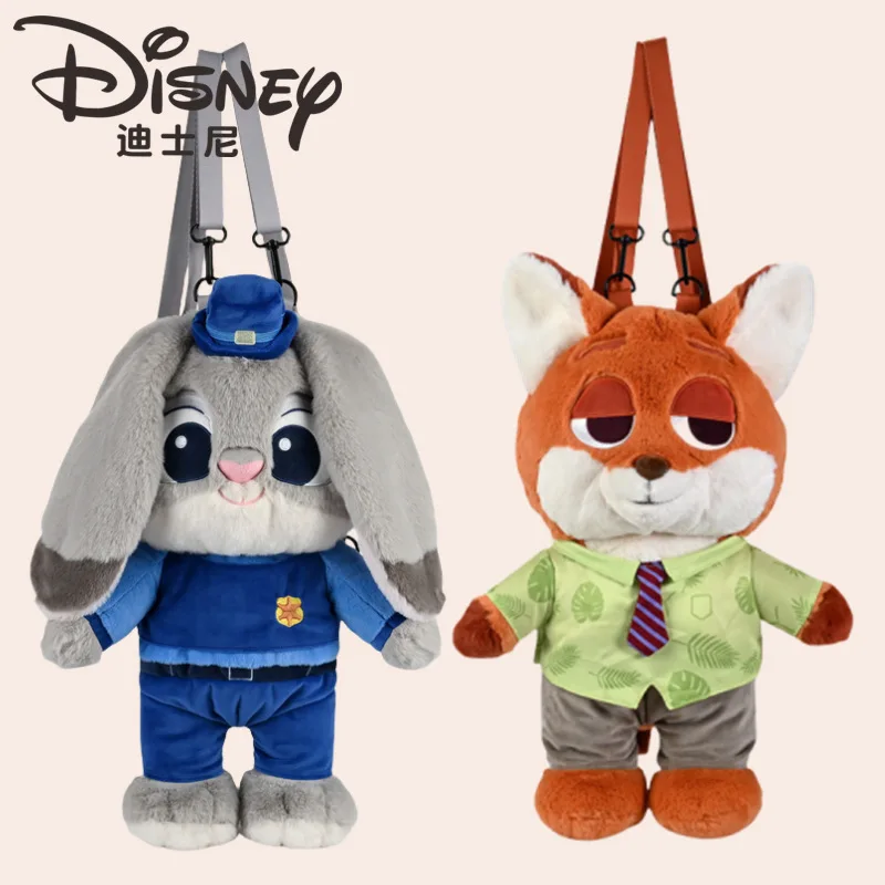 

Disney Character Backpack Lotso Bear Plush Doll Bag &Zootopia Nick Wilde Judy Hopps Backpack Cosplay School Bag