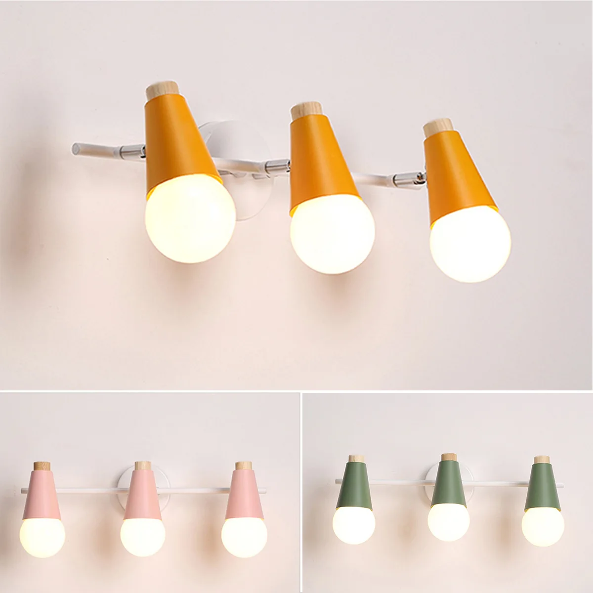 Nordic Mirror Headlight Led Creative Microphone Bathroom Bathroom Mirror Cabinet Light Dressing Table Dressing Light Wall Light