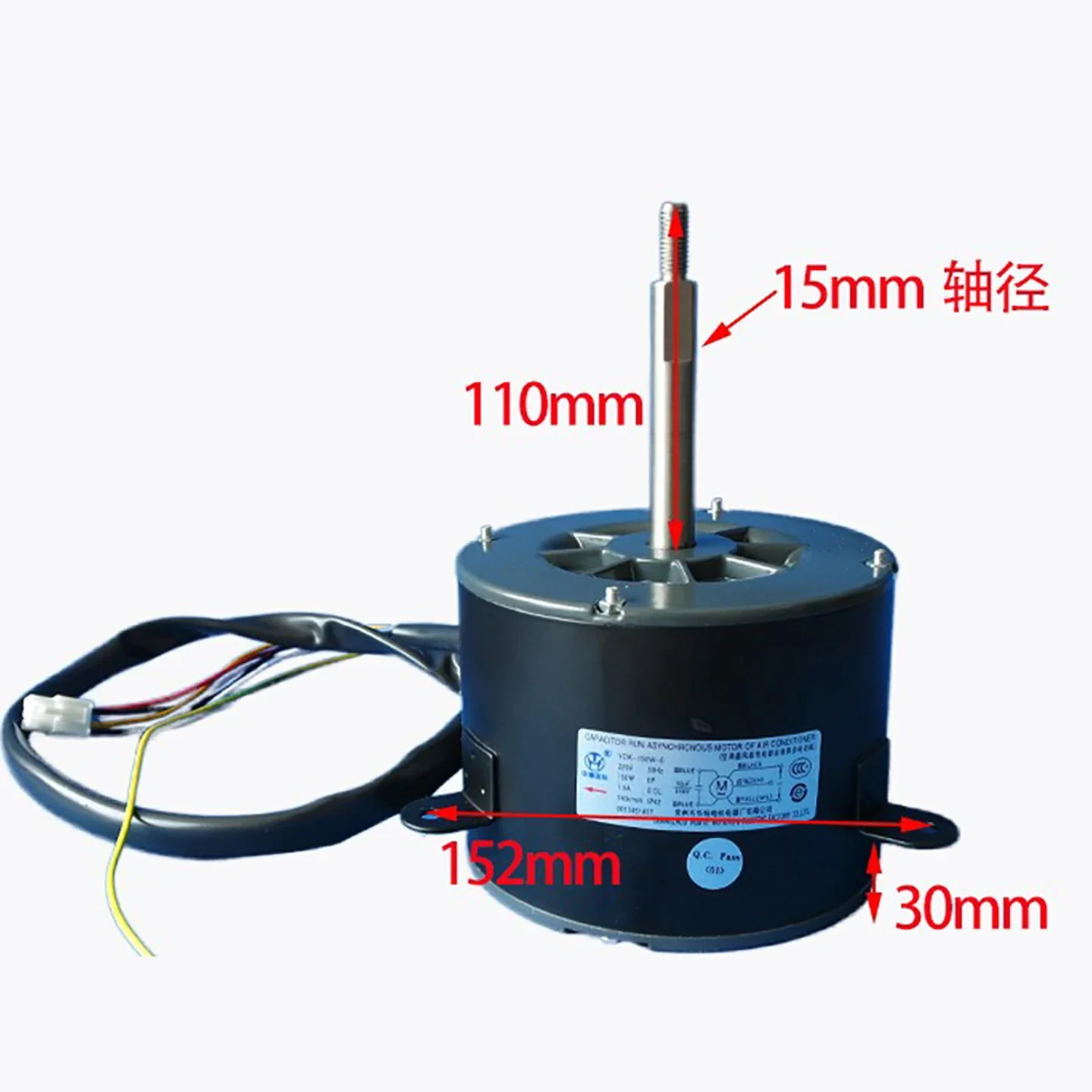 

Suitable for Haier 5P air conditioner external motor YDK-150W-6 0010451437 new 556x167 fan blade