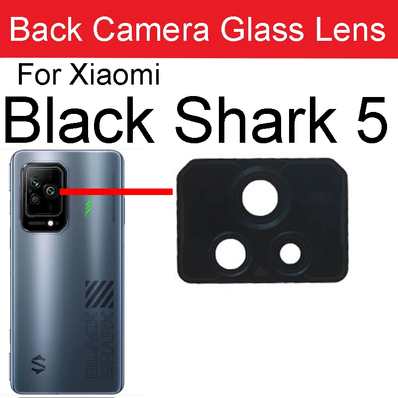 Back Camera Lens Glass For Xiaomi Black Shark 3 4 5 Pro 3S 4S 5S Pro 5RS Rear Lens Glass with Adhesive Sticker Replacement Parts