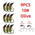 size 10 9pcs olive