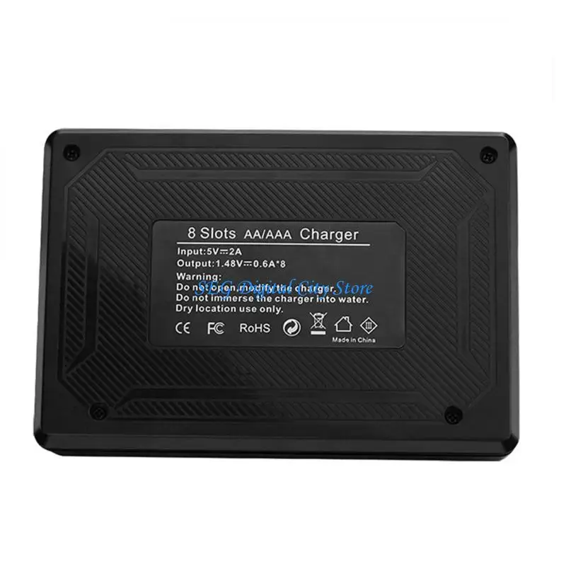 U75B 8 Bay AA AAA Battery LCD USB C High-Speed Charging Independent Slot
