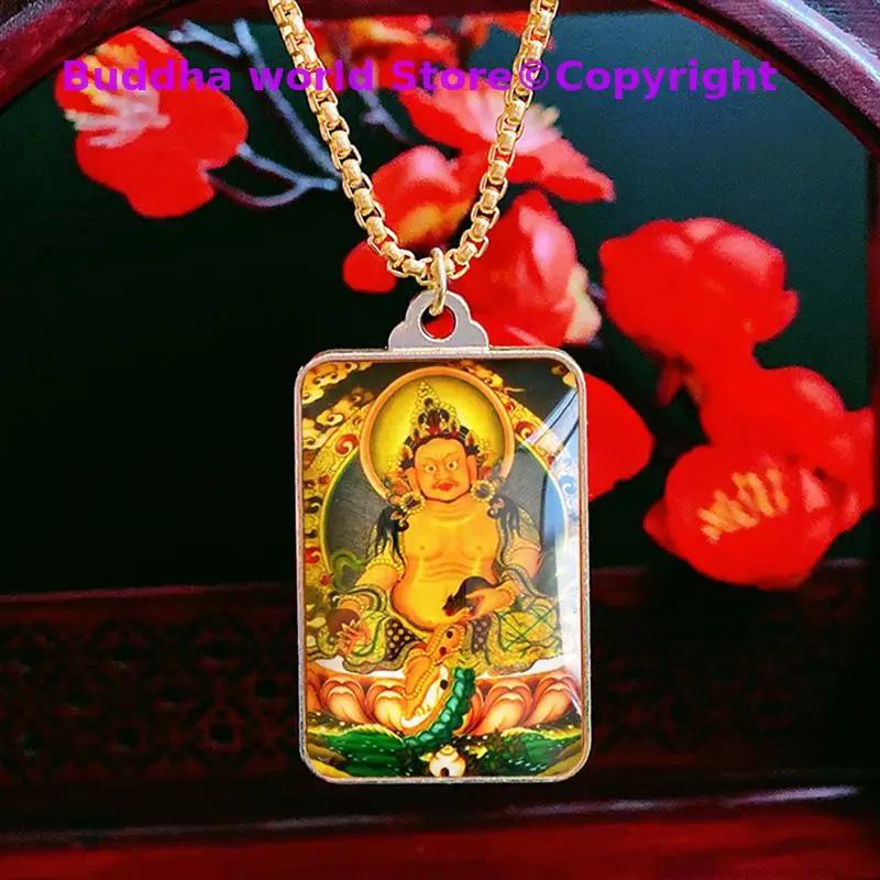 2025  Asia Thailand Tibet efficacious increase wealth GOOD LUCK God of wealth Amulet Yellow Jambhala Buddha Pendant