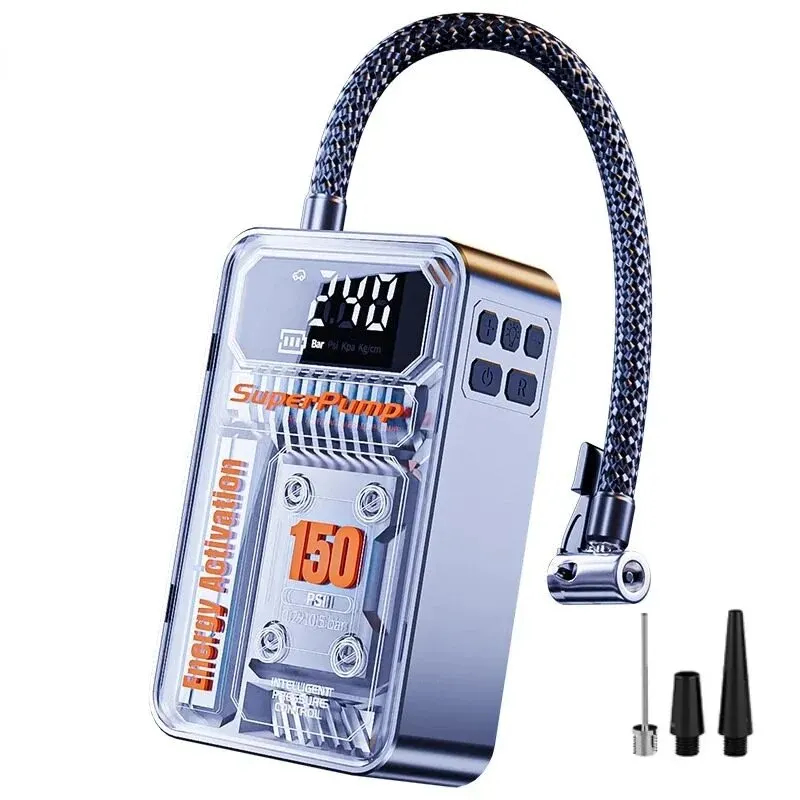 

Беспроводной/проводной автомобильный воздушный компрессор 4000 мАч, электрический воздушный насос, насос для надувания шин, механический индустриальный стиль, насос для автомобильных шин