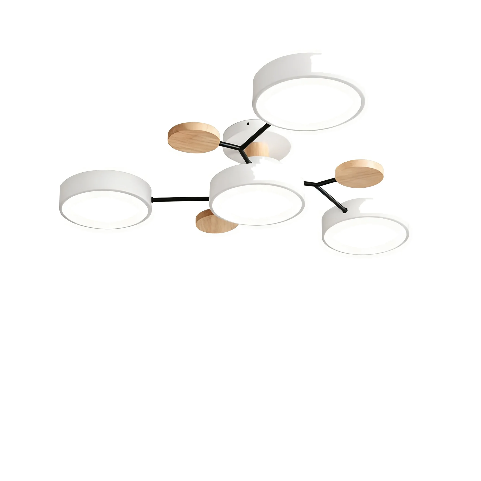 Kid Chandelier Modern Wood Ceiling Light Fixture Adds Style To Any Kid Room Decor WITH Mount 4000K