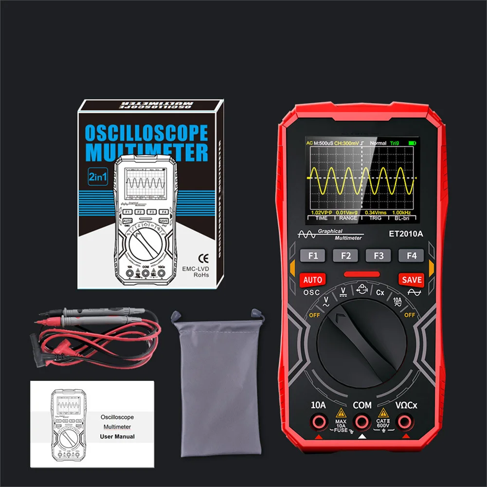 Signal Analysis 77*157*25.5mm ET2010A Multimeter Automatic Shutdown Oscilloscope Analyzers Data Storage Oscilloscope