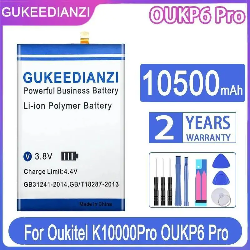Аккумулятор мобильного телефона для Oukitel K10000 Pro Oukp 6 OUKP6 10500 мАч, надежная замена