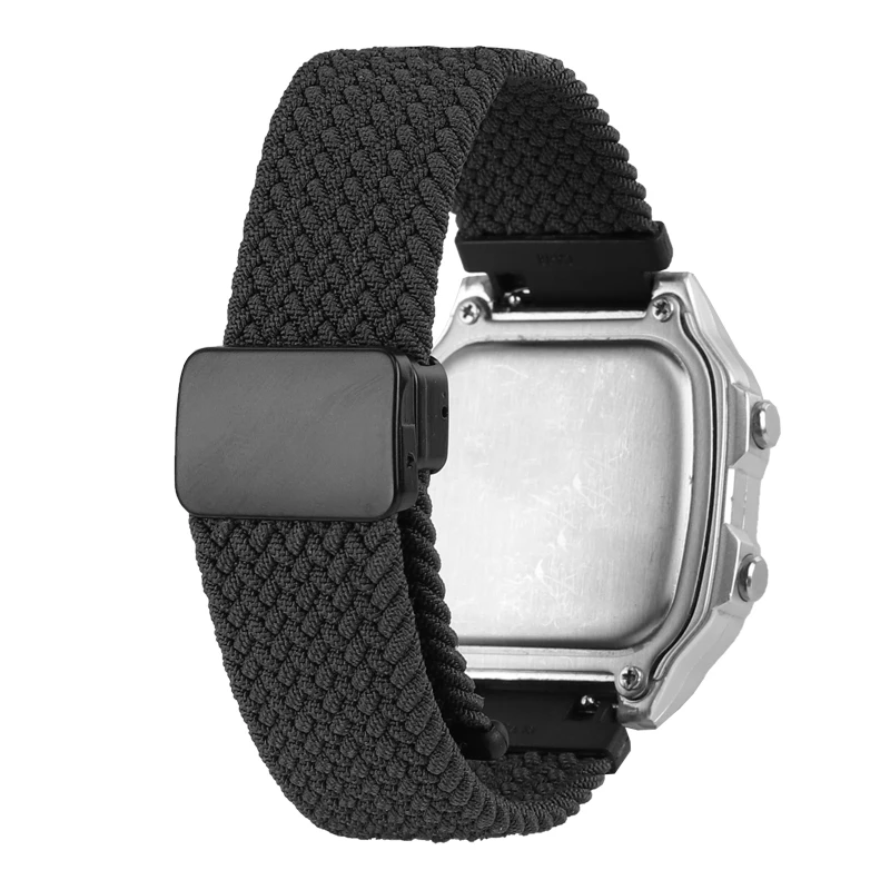 18mm Elastic nylon watchband for Casio W800H SGW400 F91W F84 F105/108/A158/168 AE1200/1300 Men's wristband bracelet accessorie