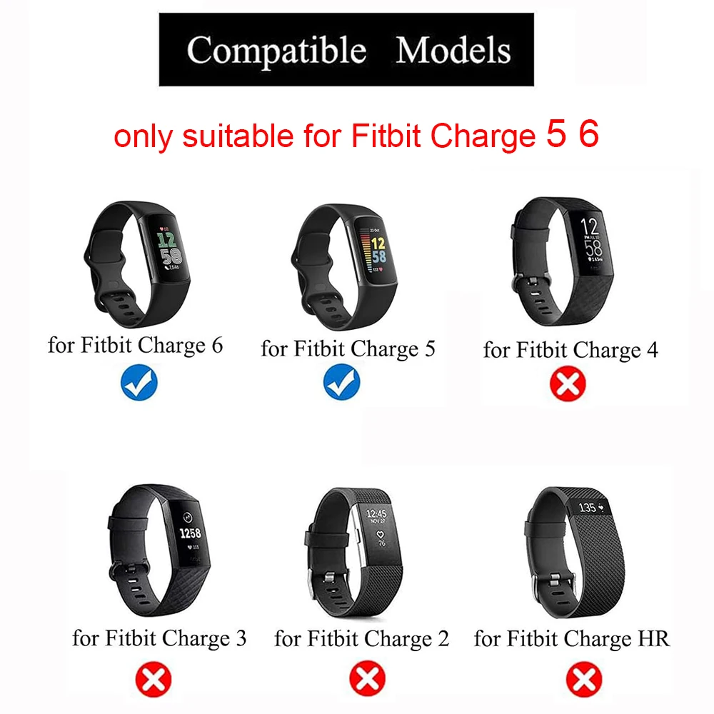 Slim Leather Band Loop For Fitbit Charge 6/5 Women Men Soft Watch Bracelet Strap For Fitbit Charge 5/6 With Steel Connector