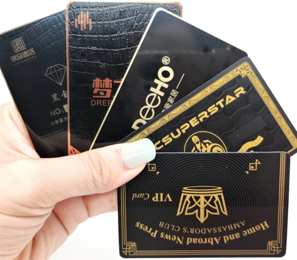 Customized high-end logo, stainless steel business card, personalized metal membership card, mirror iron card