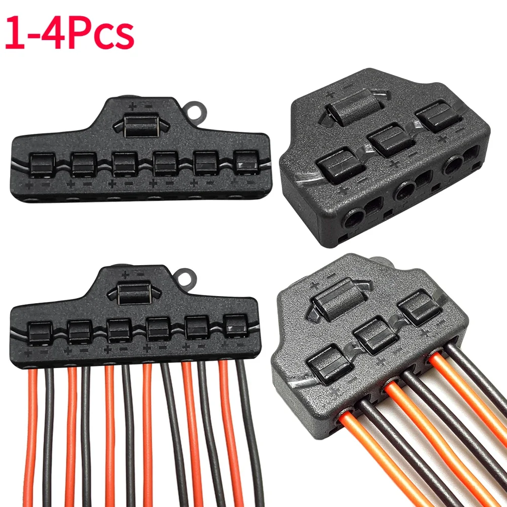 Quick Splitter 3/6 Ports Push-in Fast Quick Wire Connector Distribution Wiring Cable Splitter for LED Lighting Terminal Block