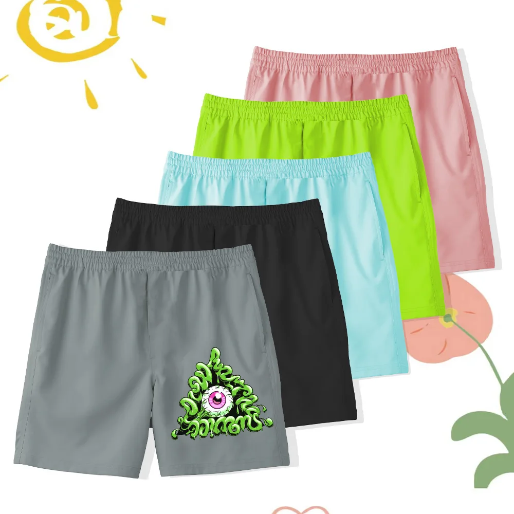 

2 шт., детские пляжные брюки с принтом «глаз леса»