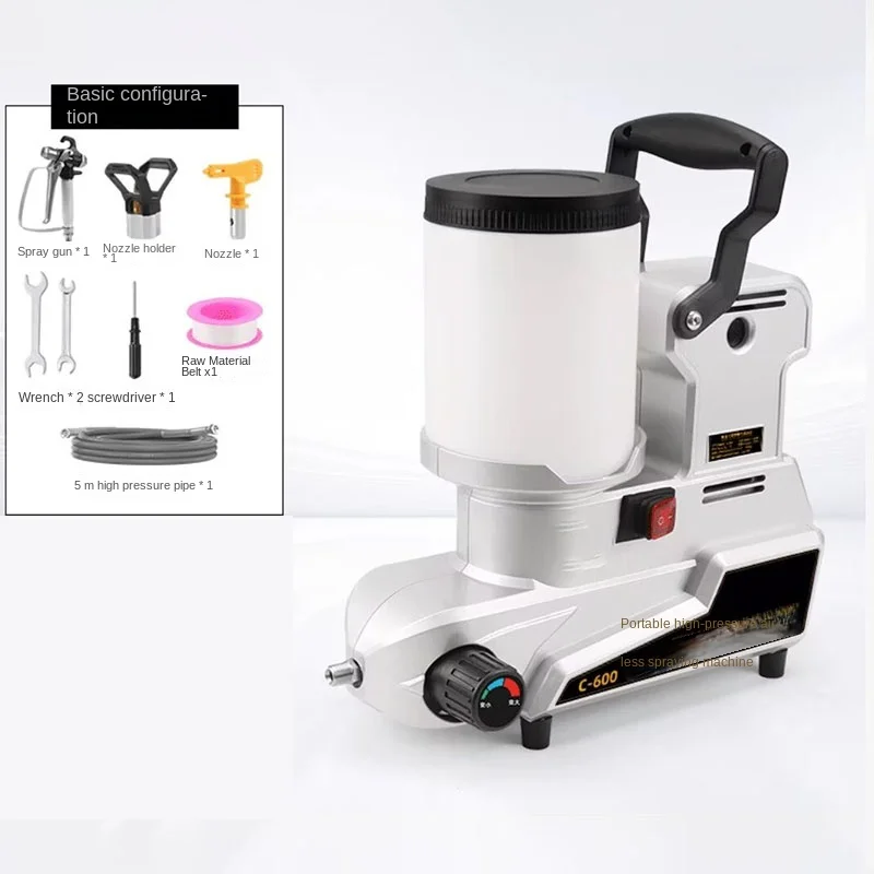 Pulverizador de pintura sin aire portátil, 1600W, PISTOLA DE PULVERIZACIÓN eléctrica portátil pequeña, pintura casera de alta potencia, 220V/110V