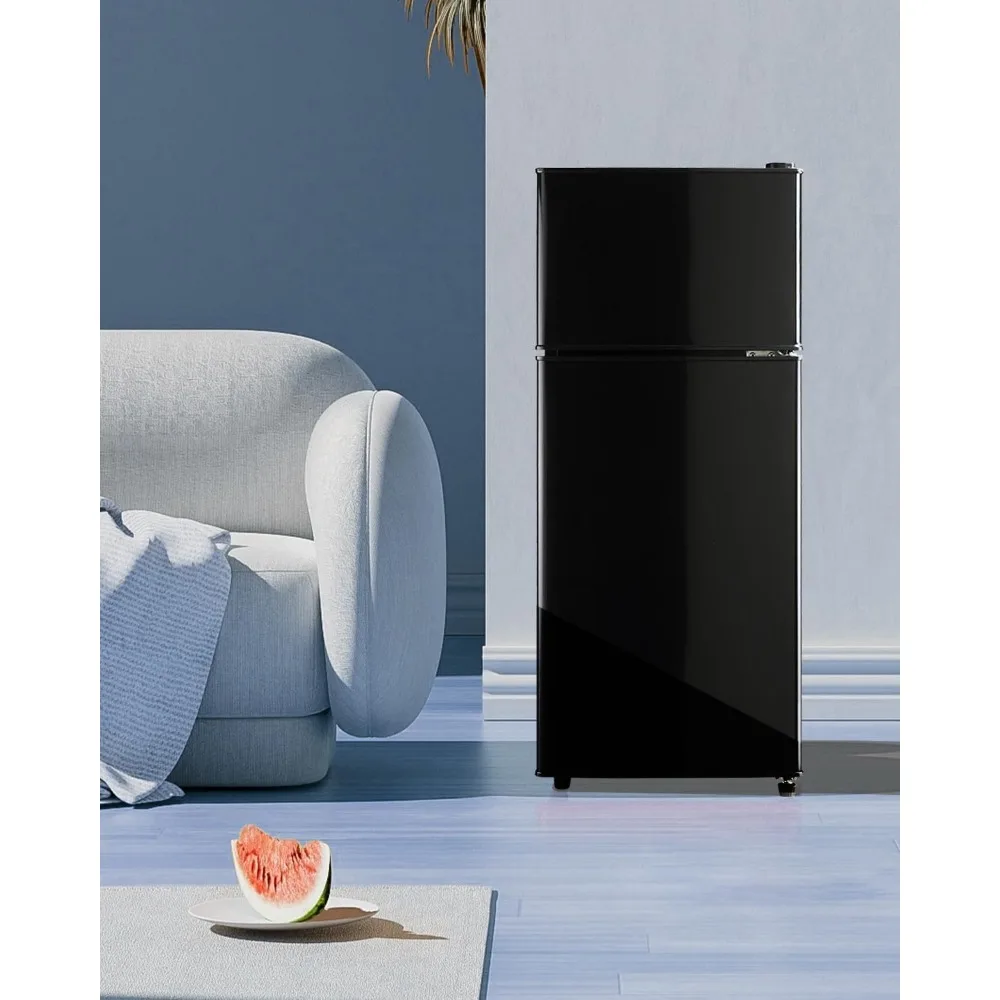 Mini Fridge, 3.5Cu.Ft Compact, Small Refrigerator with Freezer, Retro Fridge with Dual Door for Garage, Dorm,Bedroom, Office