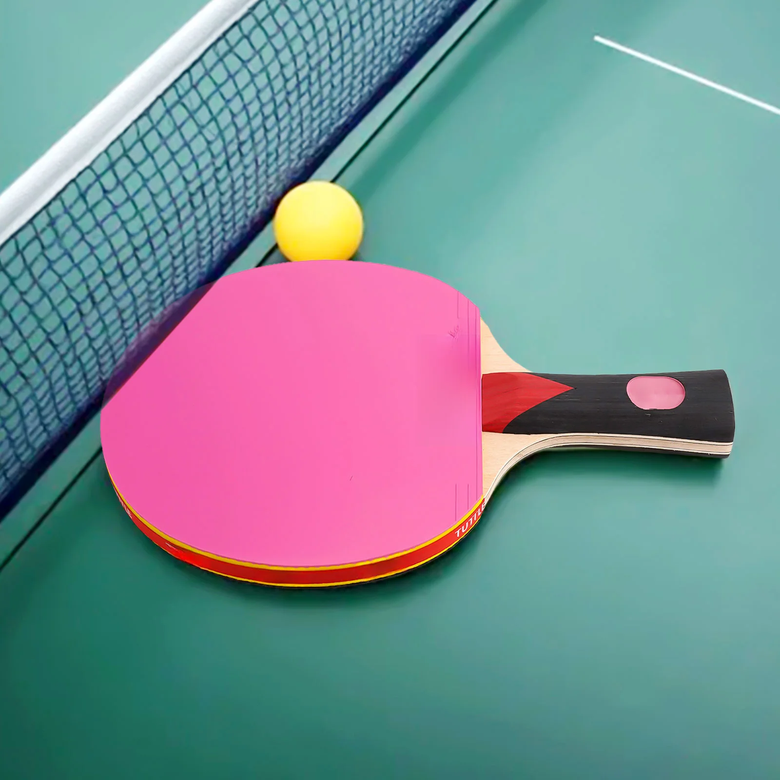 FL Long Handle 7 Ply Table Tennis Racket with 5+2 Structure and Medium Hardness Sponge for Balanced Offensive and Defensive Play