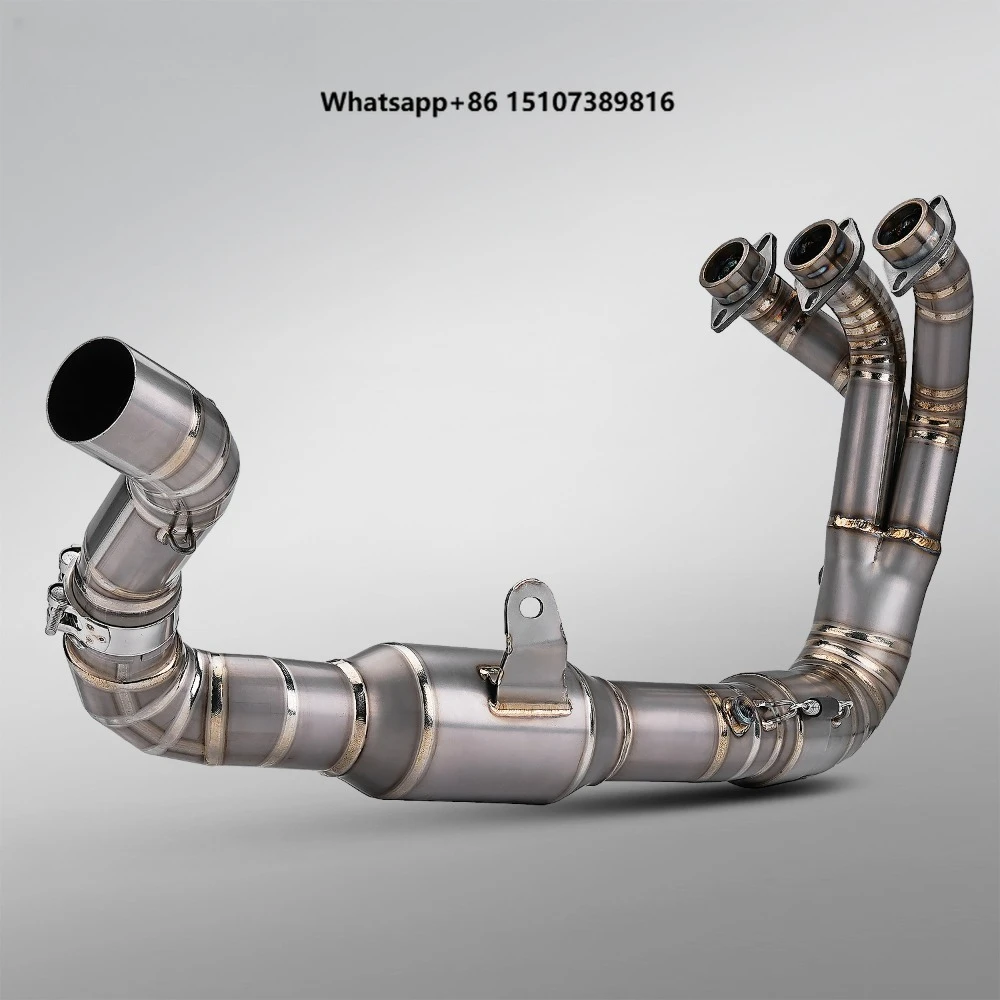 MT09 YZF-R9 MT-09 2025 Silver Motorcycle Exhaust System Full Ti Alloy Modification Muffler