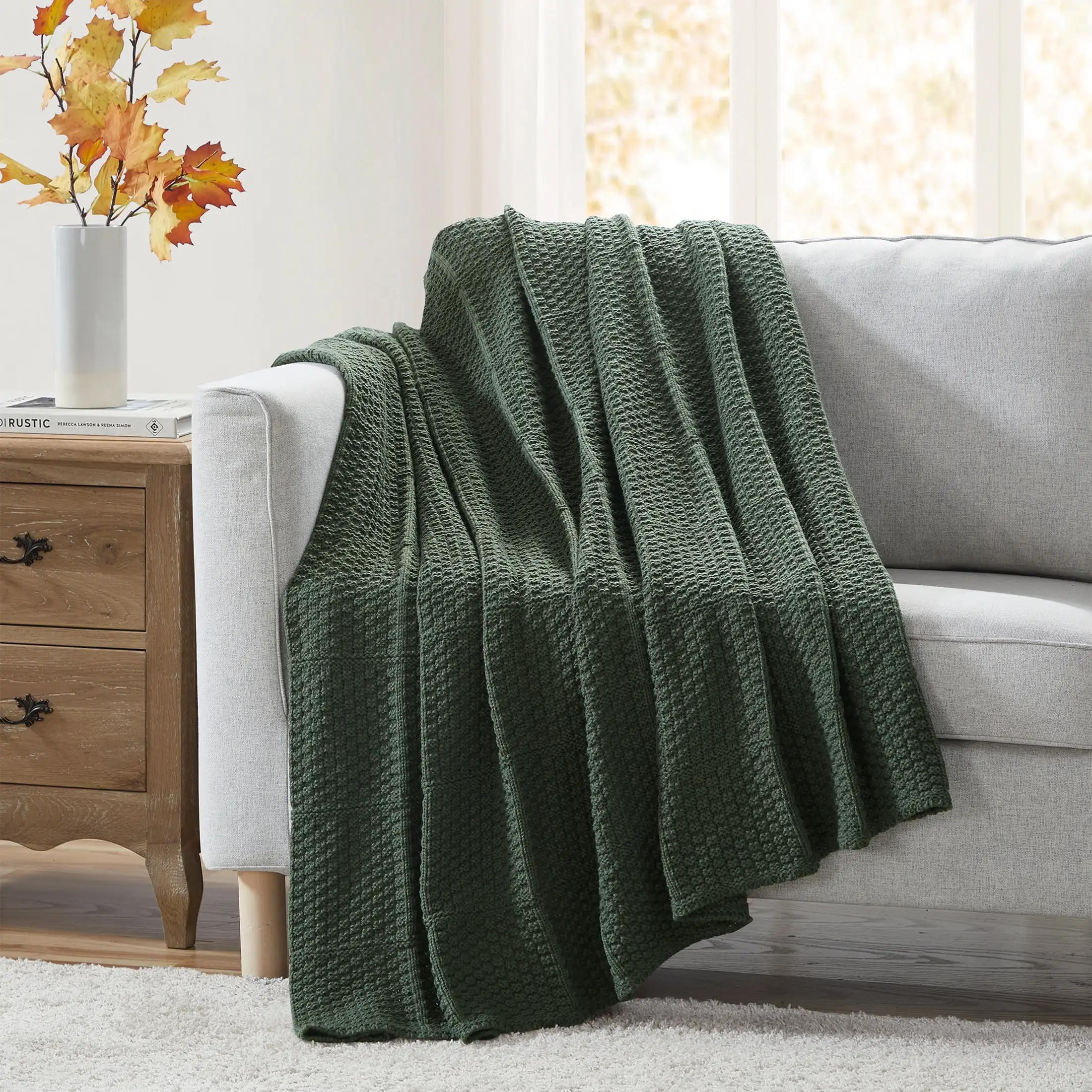 

Зеленый акриловый трикотаж Kelsey Kombu, 60 X 80