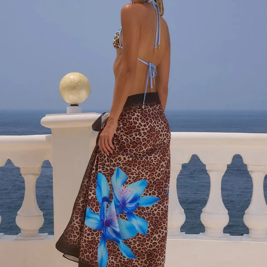 Nuovo costume da bagno diviso bikini in tre pezzi costume da bagno da donna per vacanze al mare