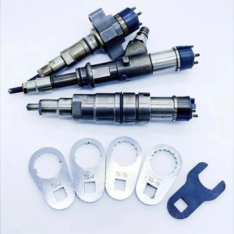 5pcs Diesel Common Rail Injector Nozzle Cap Solenoid Valve Remove Disassemble Wrench Tool view 3