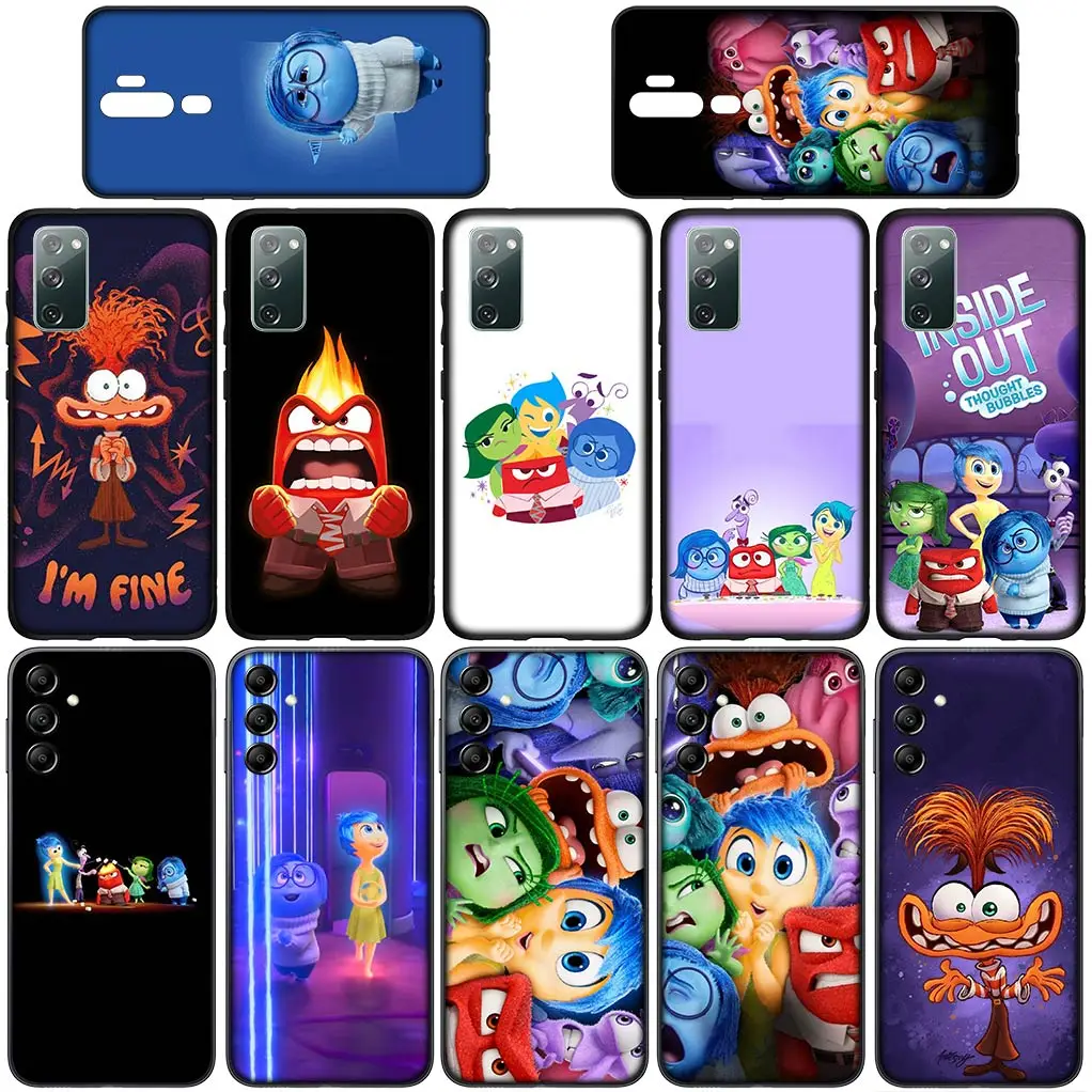 Inside Out Anger Anxiety Fear Joy Cover Phone Case for Samsung Galaxy S24 S23 Fe Ultra Plus A05 A55 A35 A24 A25 A15 M55 Coque