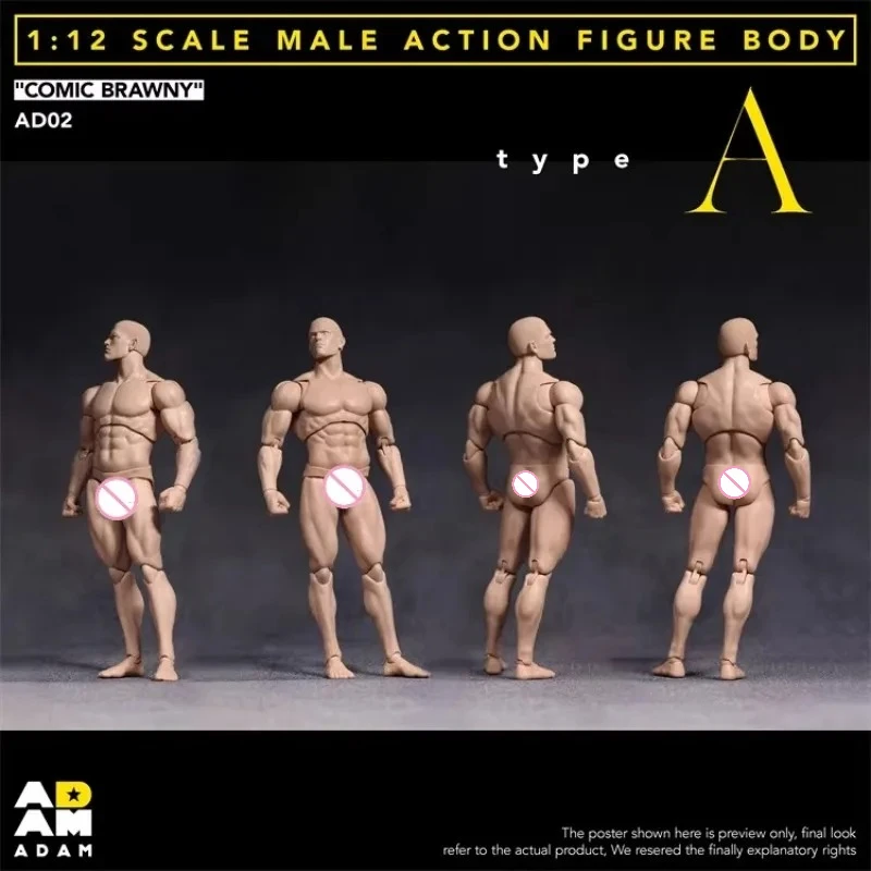 

Pre-sale ADAM AD02 1/12 Scale Action Figure Strong Body Comic Hero Joint Body 6.5'' Male Soldier Flexible Body Model