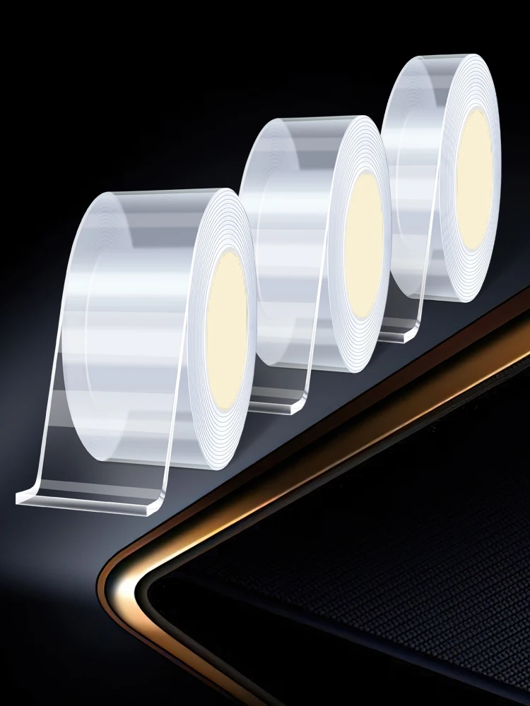 Transparent Nano Tape Waterproof Double Sided Reusable Adhesive Strong Tapes Cleanable Kitchen Bathroom Supplie image 2