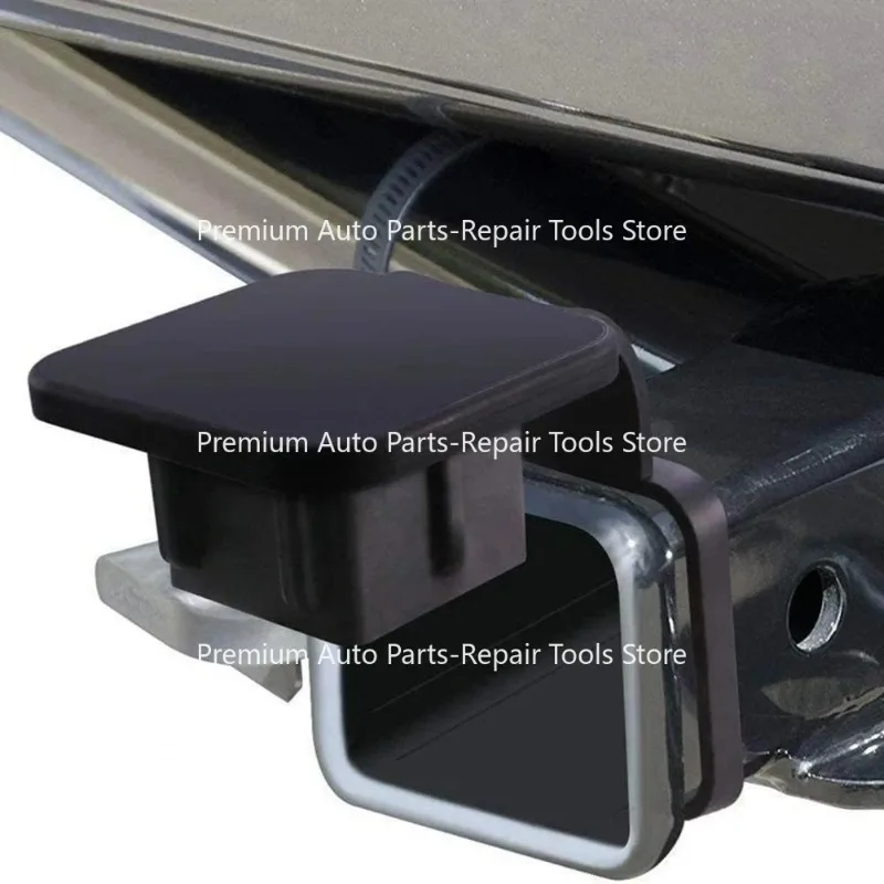 Tow Hitch Cover Anti-dust Black Square Opening Trailer Hitch Tube Plug Cap Car Modification Tow Hitch Plug Cap Exterior Parts