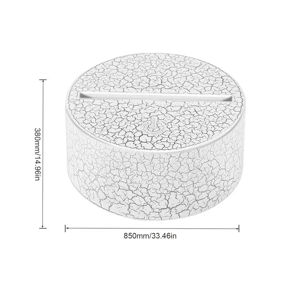 Interruptor de luz nocturna con Cable USB moderno, lámpara de noche Led 3D acrílica, Base ensamblada para el hogar, accesorios de decoración de dormitorio, venta al por mayor