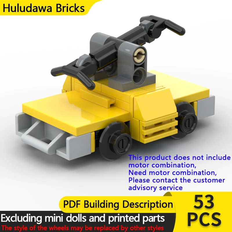 

Модель городской автомобиль MOC, строительные кирпичи, маленький трековый автомобиль с ручным управлением, модульная технология, детские праздничные подарки, сборка игрушек, костюм