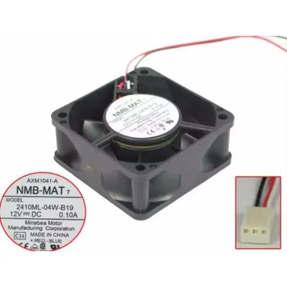 

Вентилятор охлаждения NMB-MAT 2410ML-04W-B19 C14, DC 12В, 0.10А, 60x60x25мм, 3-проводной