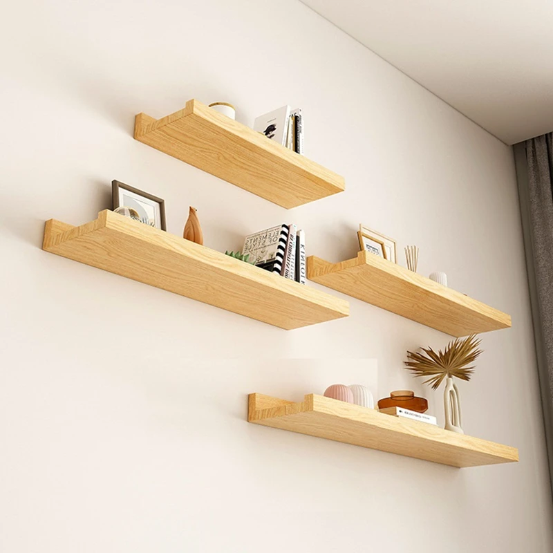 Estante de pared para el hogar, estante de pared de salón, tablero de palabras perforado, estante para libros, decoración de pared, estante pequeño de madera maciza