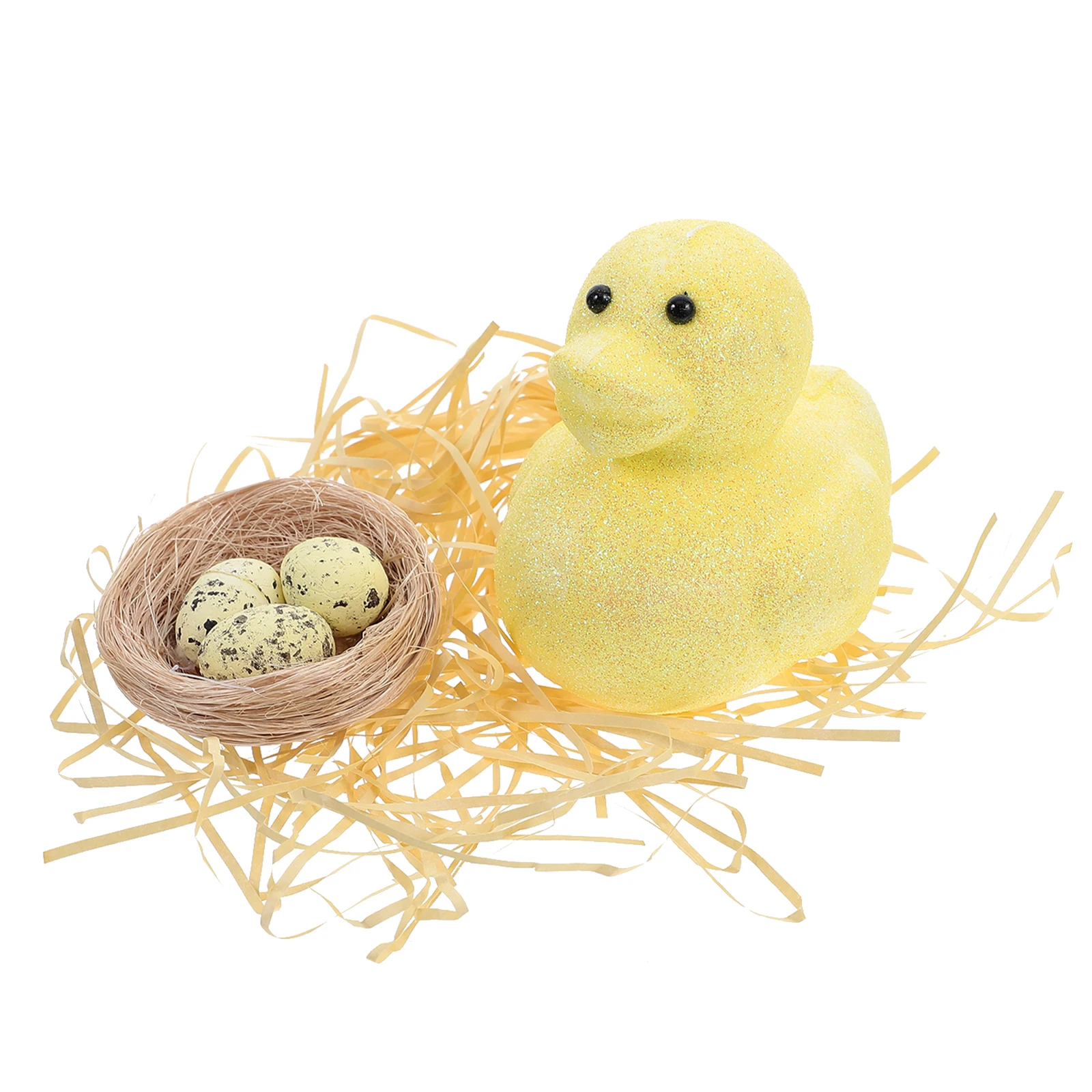 

Easter Duck Animal Decor The Bird's Nest for Crafts Artificial Nests Plastic Birds Christmas Tree Decorate