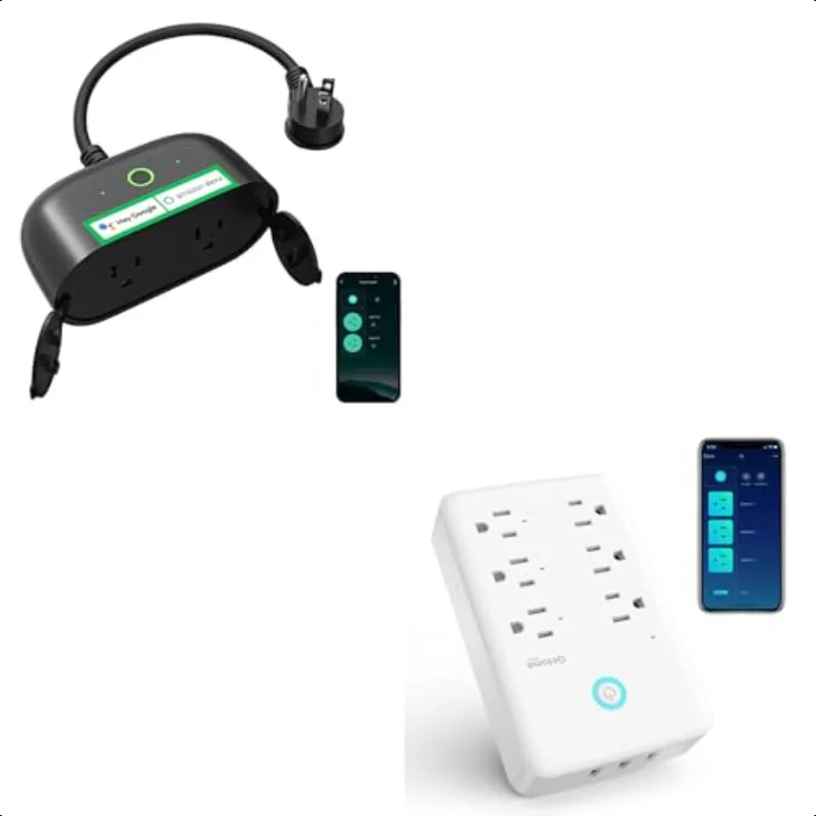 

Plug Outlet Extender Smart Home WiFi Outlet with 2 Sockets