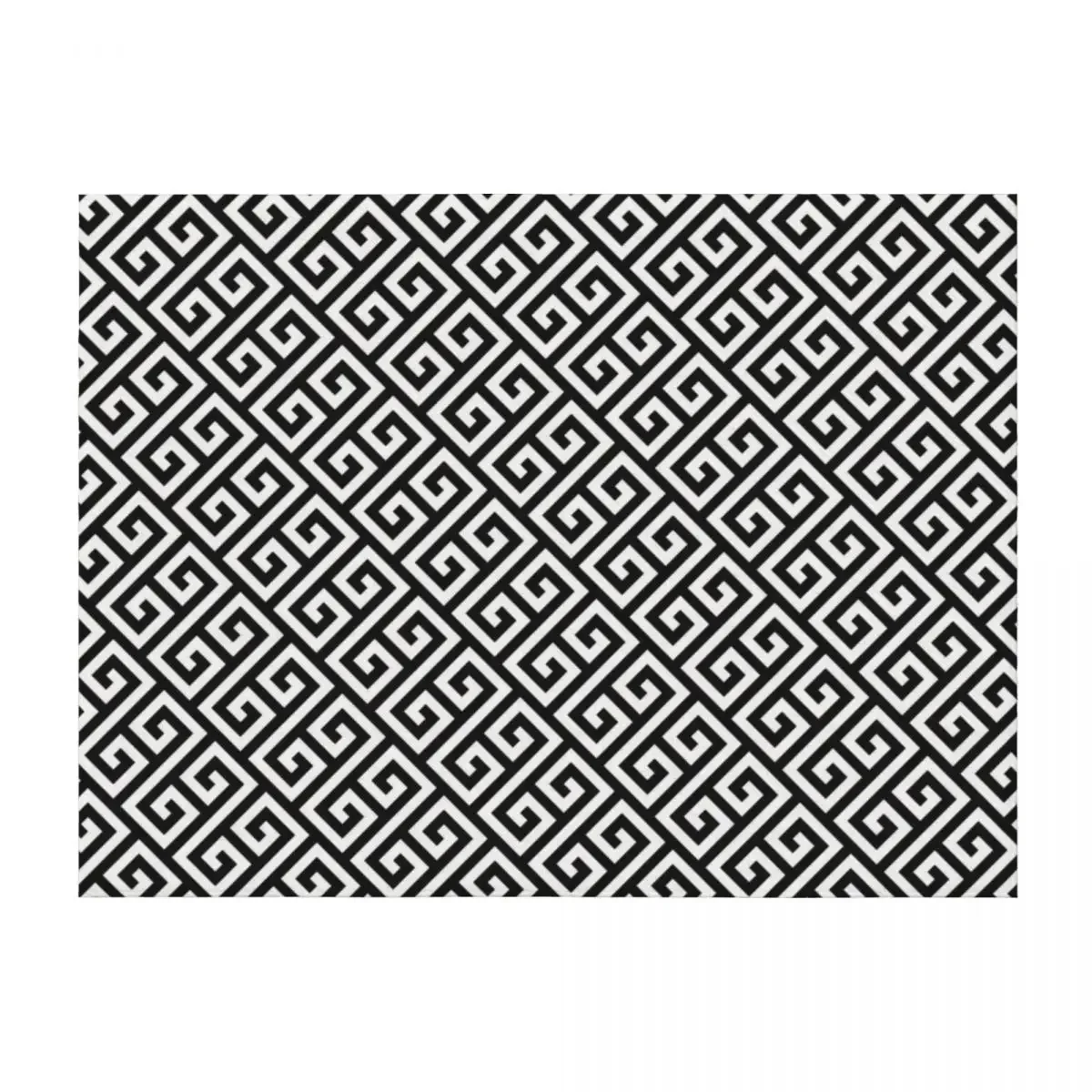 

black and white pattern,Famous Greek Key pattern - Greek fret design Throw Blanket Custom Giant Sofa Furry Stuffeds Blankets