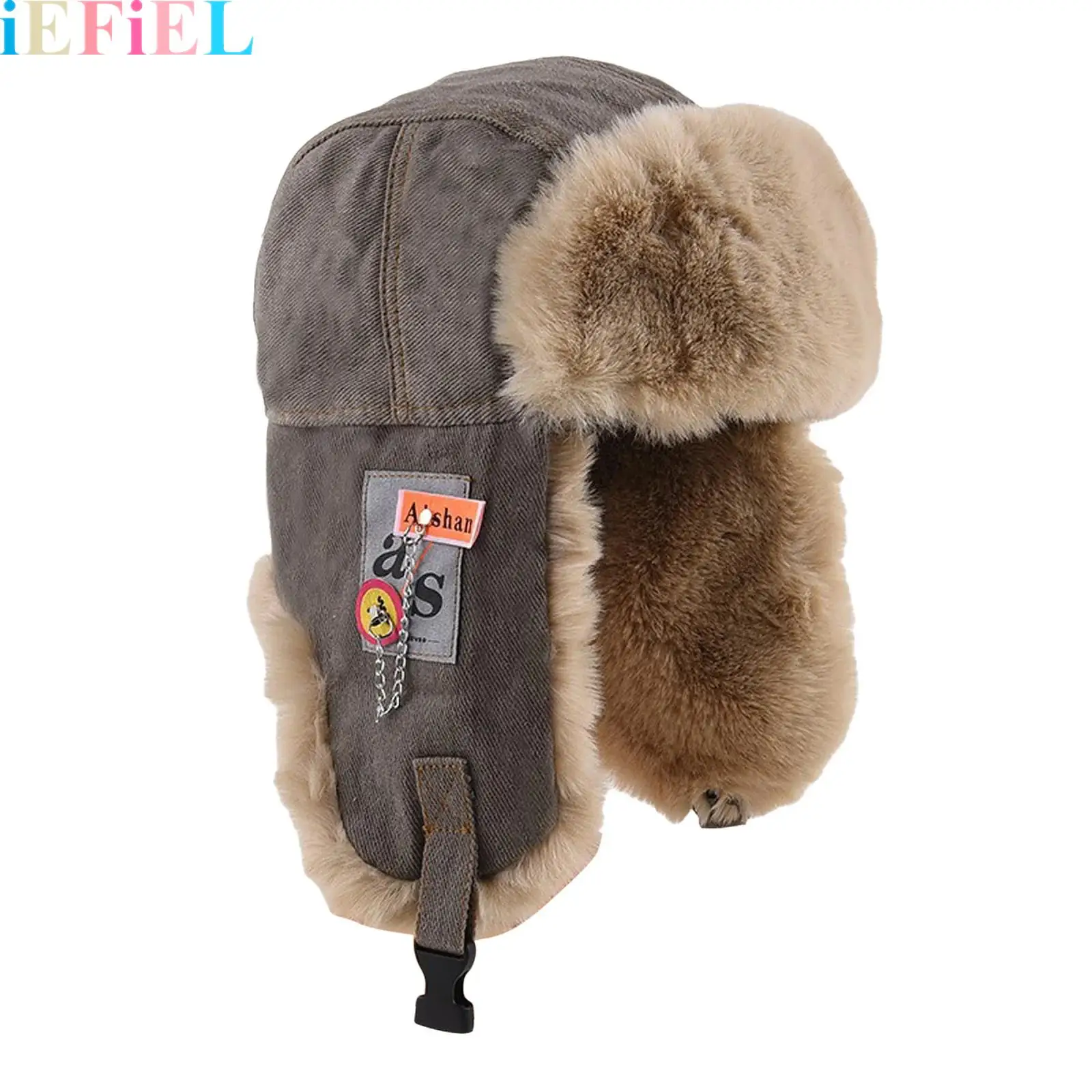

Women Men Warm Hat with Windproof Ear Flaps Faux Fur Bomber Hat Thermal Aviator Cap for Outdoor Skiing Hunting