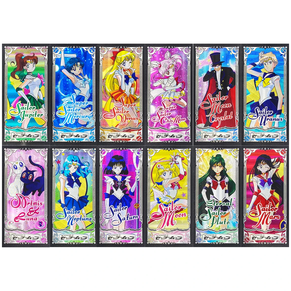 Japanese Anime Cartoon Characters Silver Cards Memorial Collection Cards Kids Birthday Christmas Gifts
