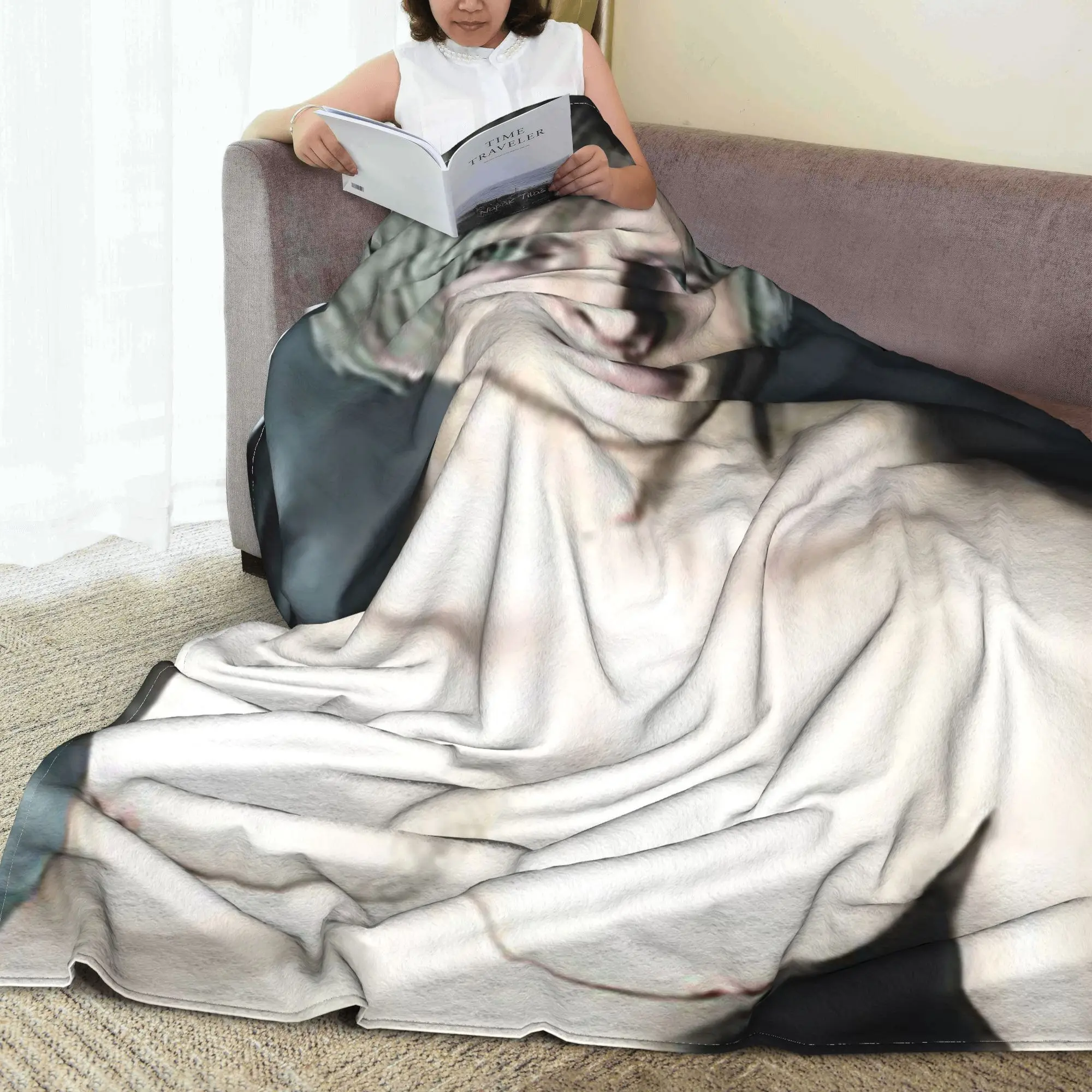 L-Leon Kennedy Game Blanket Portable Fleece Sofa Throw Blanket for Couch Bedding Travel Throws Bedspread Quilt