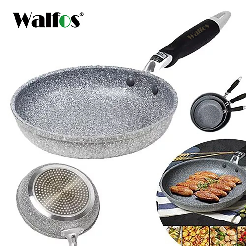 

WALFOS Frying Pan Wok Pan Non-stick Pan Skillet Cauldron Induction Cooker Frying Pans Pancake Pan Egg Pan Gas Stove Home Garden